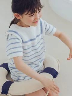 gelato pique Kids＆Baby/【KIDS】スムーズィーボーダーマリンプルオーバー/プルオーバー